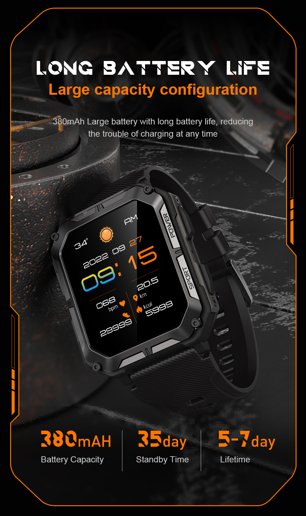 C20 Pro Rugged Smartwatch(图3)