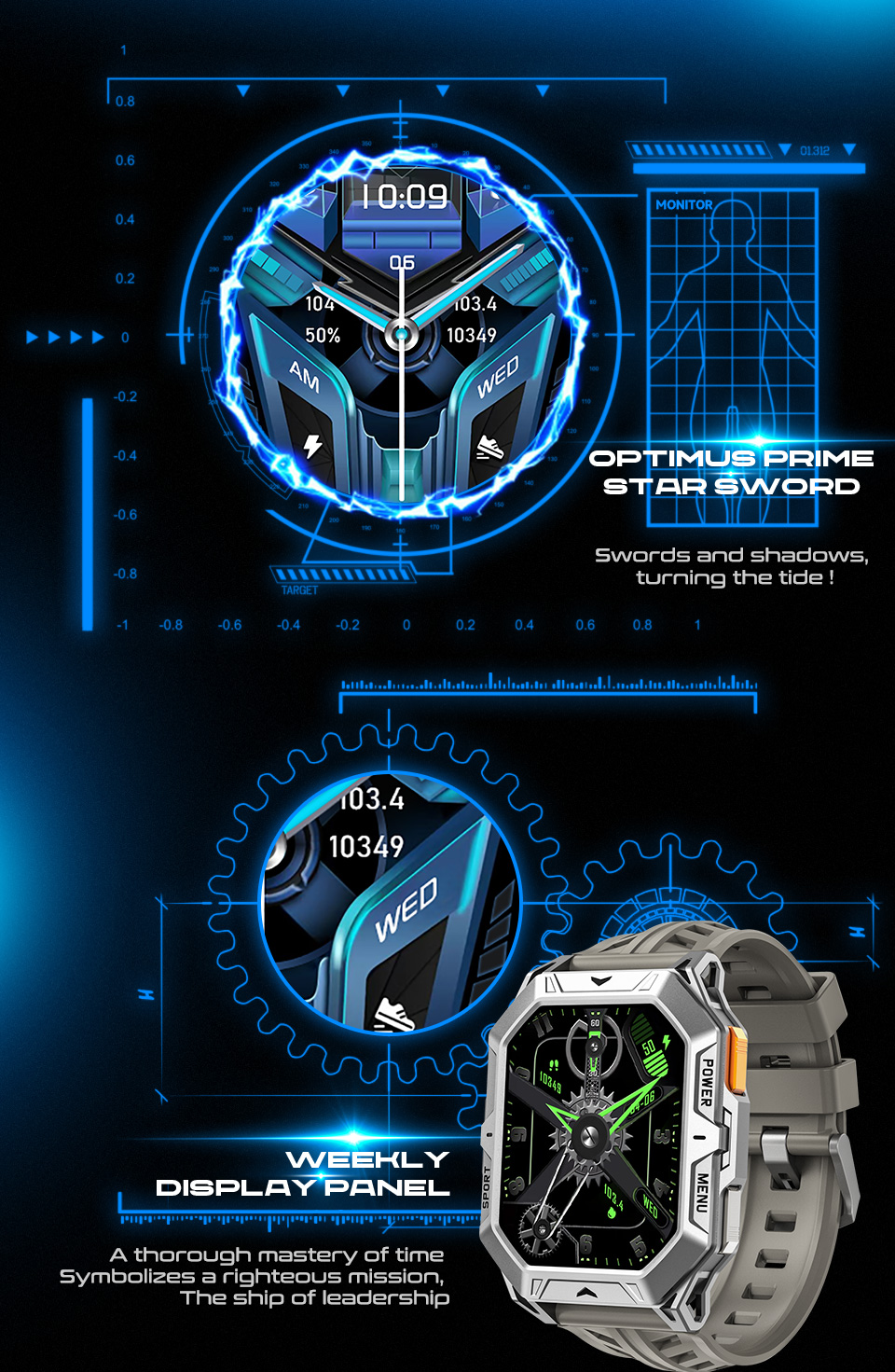 X1 Pro Outdoor Smart Watch(图4) X1 Pro Rugged Smartwatch(图4)