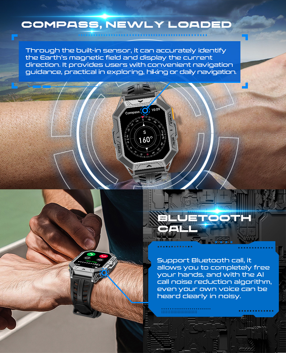 X1 Pro Outdoor Smart Watch(图7) X1 Pro Rugged Smartwatch(图7)