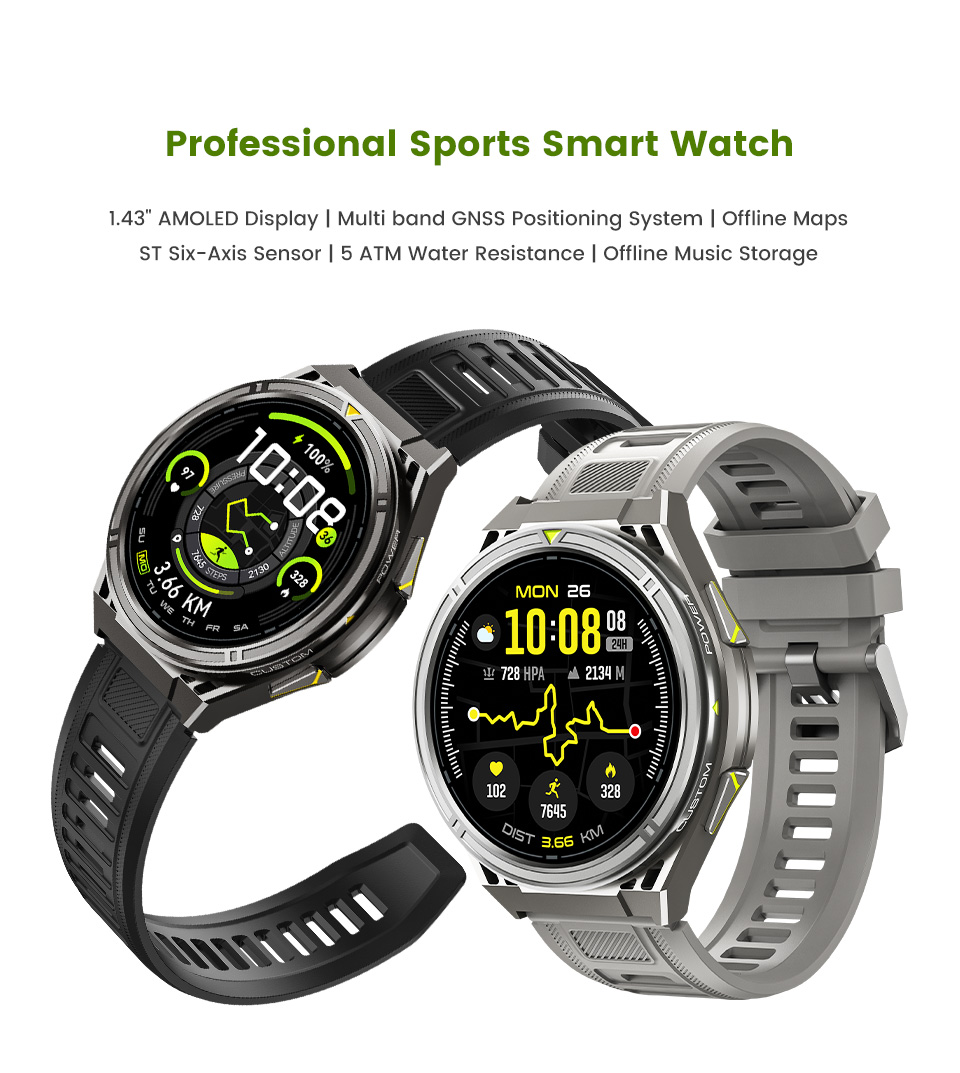 X2 Pro Rugged Smartwatch(图1) X2 Pro GPS Smartwatch(图1)